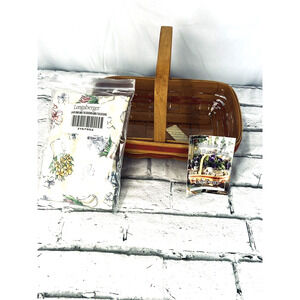 2000 Longaberger Early Blossoms Mother's Basket 11"L x 7.25"W x 2.75"H
